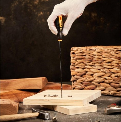 Отвертка шлицевая REXANT SL 3х150 мм Cr-V двухкомпонентная рукоятка [12-6422]