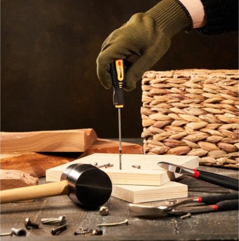 Отвертка шлицевая REXANT SL 3х75 мм Cr-V двухкомпонентная рукоятка [12-4721]