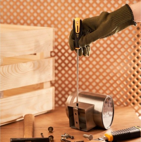 Отвертка шлицевая REXANT SL 4х150 мм Cr-V двухкомпонентная рукоятка [12-6425]