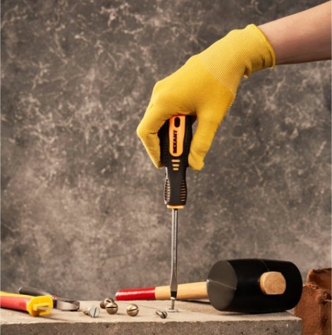 Отвертка шлицевая REXANT SL 6х100 мм Cr-V двухкомпонентная рукоятка [12-6430]