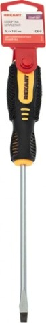 Отвертка шлицевая REXANT SL 6х150 мм Cr-V двухкомпонентная рукоятка [12-6431]