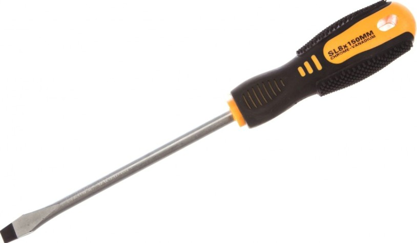 Отвертка шлицевая REXANT SL 8х150 мм Cr-V двухкомпонентная рукоятка [12-4724]