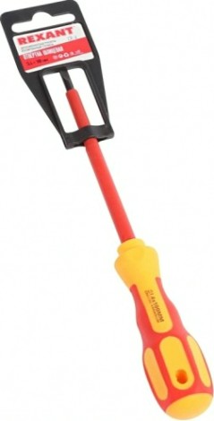 Отвертка шлицевая REXANT SL4х100 мм диэлектрическая до 1000В [12-4712]