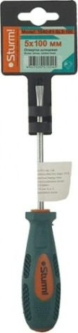 Отвертка шлицевая Sturm 1040-01-SL5-100 магнитный наконечник, 5х100мм Отвертка шлицевая Sturm 1040-01-SL5-100 магнитный наконечник, 5х100мм