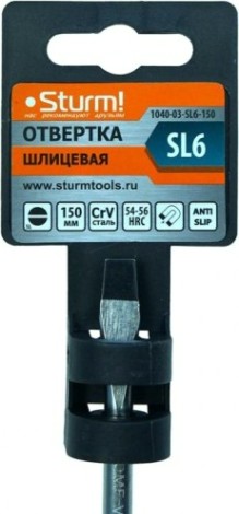 Отвертка шлицевая Sturm 1040-03-SL6-150 магнит. наконечник, 6х150мм