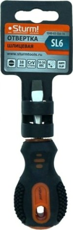Отвертка шлицевая Sturm 1040-03-SL6-38 магнит. наконечник, 6х38мм