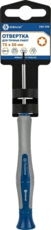 Отвертка TX Кобальт 245-336 для точных работ ultra grip t5х50 мм cr-v, двухком Отвертка TX Кобальт 245-336 для точных работ ultra grip t5х50 мм cr-v, двухком