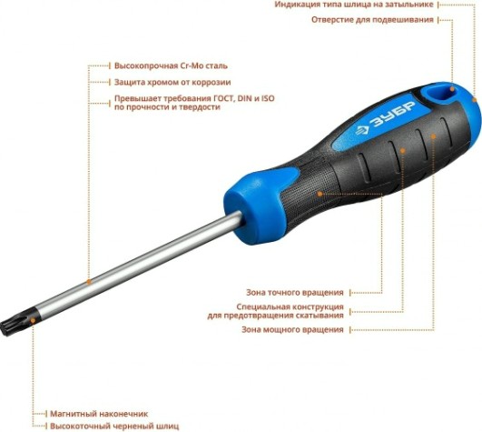 Отвертка TX ЗУБР ПРОФЕССИОНАЛ tx30x100 [25234-30_z01]