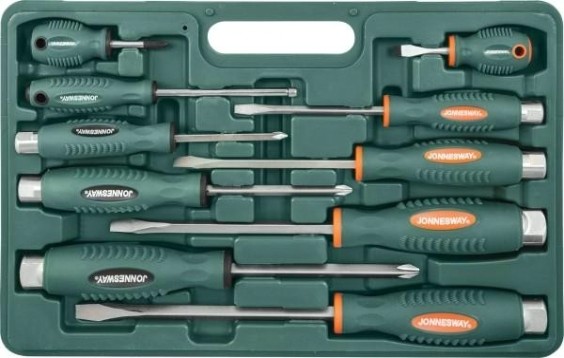 Отвертка ударная JONNESWAY D70PP10S Набор силовых под ключ, 10 предметов [047735]