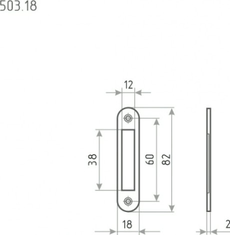 Ответная планка НОРА-М 503.18 "Матовый никель" [18349]