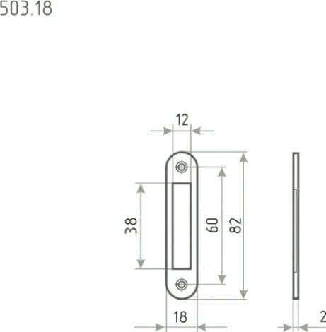 Ответная планка НОРА-М 503.18 "Старая медь" [8573]