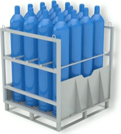 Паллета для углекислотных баллонов - 40 л. (под 16 шт.)