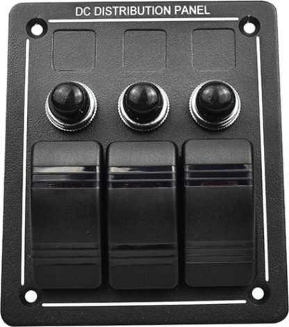 Панель бортового питания SKIPPER SK-LB3Z 3 переключателя, автоматы