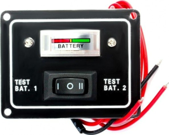 Панель контроля заряда аккумулятора SKIPPER SK-7006012 пластик/алюминий