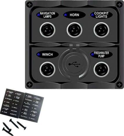 Панель управления SKIPPER SK-TF5J/U 5 переключателей, разъем usb, индикация