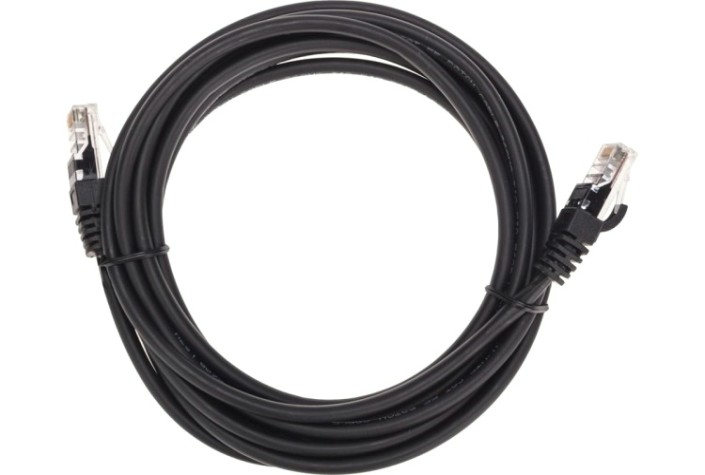 Патч-корд REXANT 02-0102-03 U/UTP, CAT 5e, RJ45-RJ45, 26AWG, LSZH, черный 0,3м