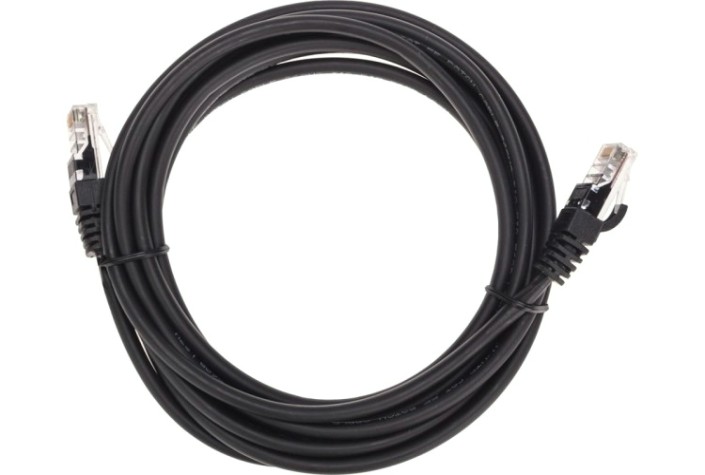 Патч-корд REXANT 02-0102-3 U/UTP, CAT 5e, RJ45-RJ45, 26AWG, LSZH, черный 3м