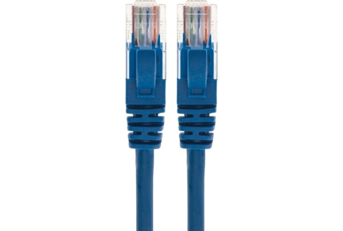 Патч-корд REXANT 02-0104-2 U/UTP, CAT 5e, RJ45-RJ45, 26AWG, LSZH, синий 2м