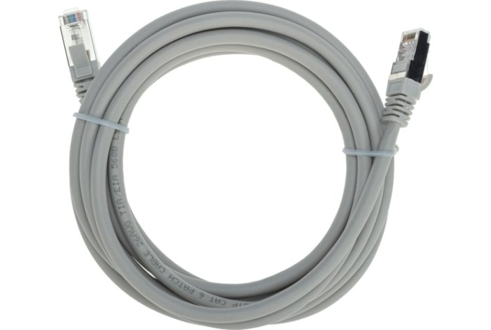 Патч-корд REXANT 02-0210-3 F/UTP, CAT 6, RJ45-RJ45, 26AWG, LSZH, серый 3м
