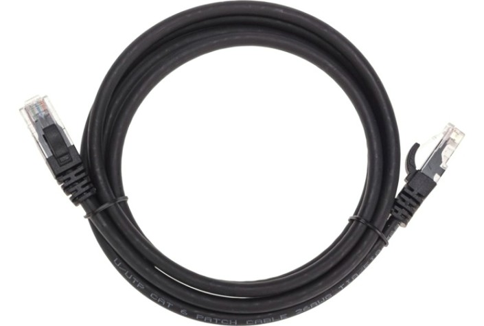 Патч-корд REXANT 02-0292-105 U/UTP, CAT 6, RJ45-RJ45, 26AWG, LSZH, черный 1,5м