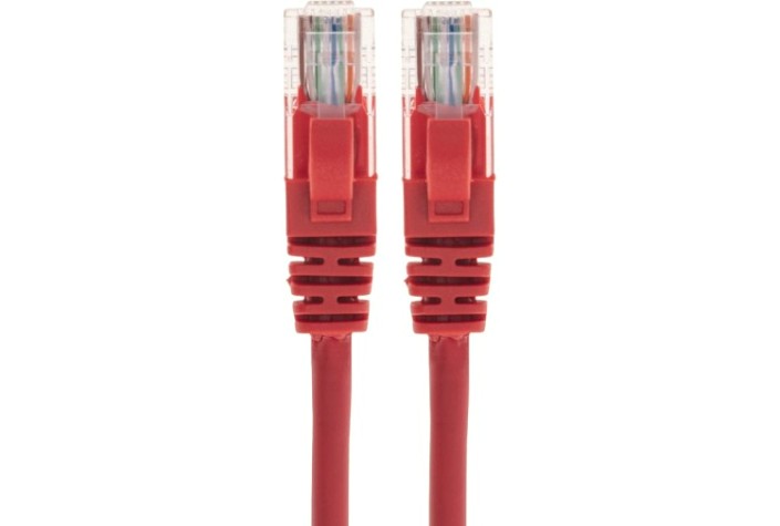 Патч-корд REXANT 02-0293-05 U/UTP, CAT 6, RJ45-RJ45, 26AWG, LSZH, красный 0,5м