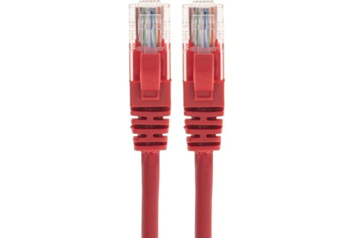 Патч-корд REXANT 02-0293-1 U/UTP, CAT 6, RJ45-RJ45, 26AWG, LSZH, красный 1м