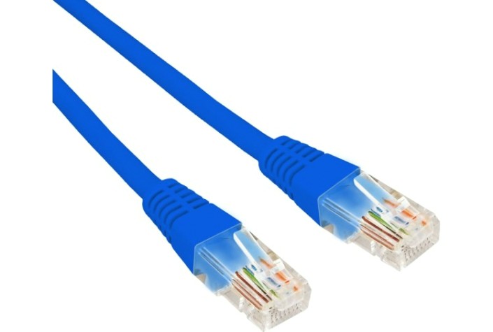 Патч-корд REXANT 02-0294-03 U/UTP, CAT 6, RJ45-RJ45, 26AWG, LSZH, синий 0,3м