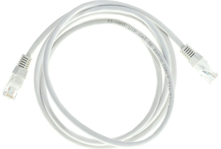 Пaтч-корд REXANT 18-8005 U/UTP, CAT 5e, RJ45-RJ45, ZH нг(A)-HF, 2м