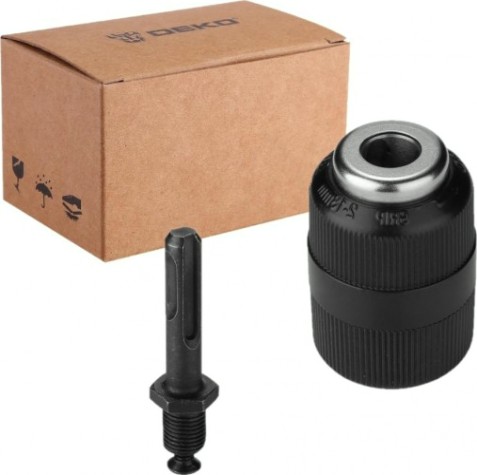 Патрон быстрозажимной для дрели DEKO CH03 усиленный и перфоратора с адаптером sds+; 1/2-20 [065-0900]