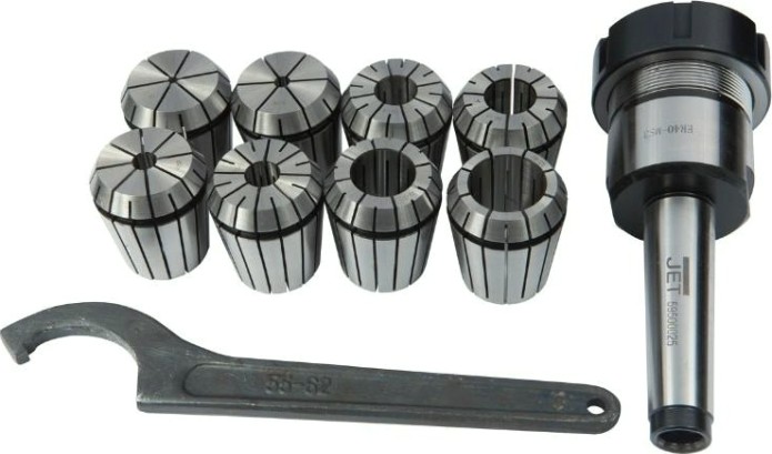 Патрон цанговый JET JE59500025 МК-3/ER40 с набором из 8 цанг 3-26 мм [59500025]