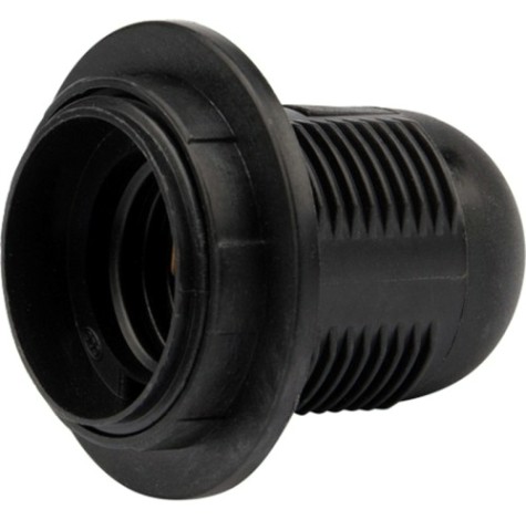 Патрон для лампы подвесной REXANT 11-8826 пластиковый термостойкий с кольцом Е27, черный