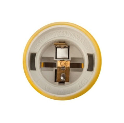 Патрон для лампы REXANT 11-8889 Е27 силиконовый со шнуром 1 м, желтый