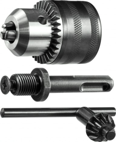 Патрон ключевой для дрели ЗУБР МАСТЕР 13 мм, "sds+" адаптер, ключ для патрона, посадочна [29081-H3]