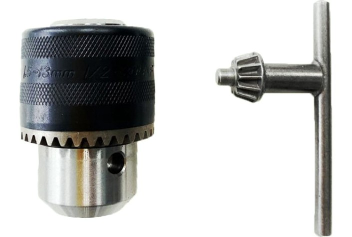 Патрон сверлильный Kranz KR-92-0500 с ключом для сверл 1,5-13,0мм