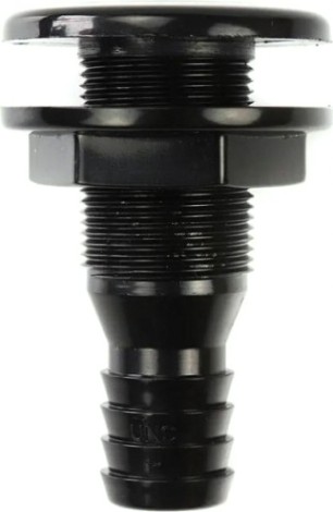 Патрубок водосброса SEAFLO 25 мм, черный [SFDS2-1000-01]