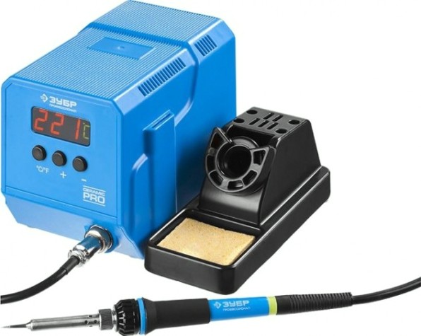 Паяльная станция цифровая ЗУБР ПРОФИ 60 Вт 55336 [55336]
