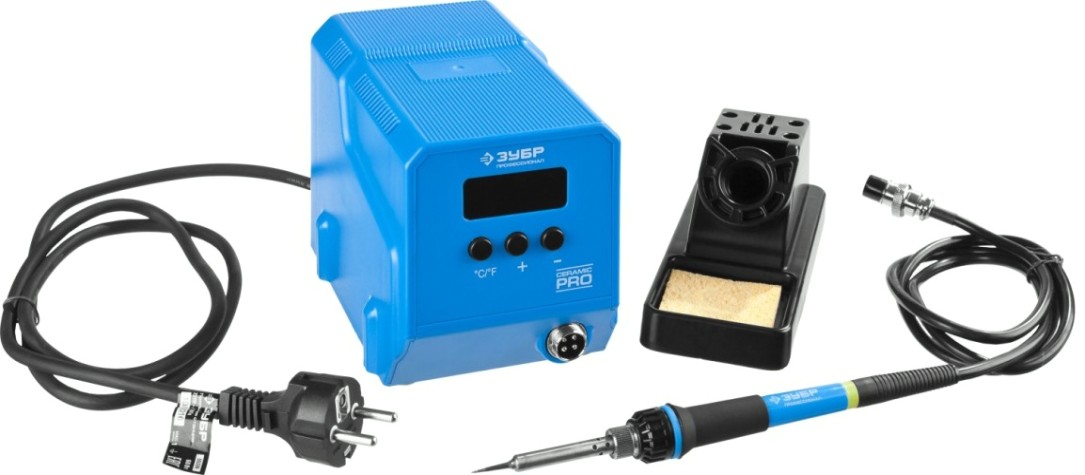 Паяльная станция цифровая ЗУБР ПРОФИ 60 Вт 55336 [55336]