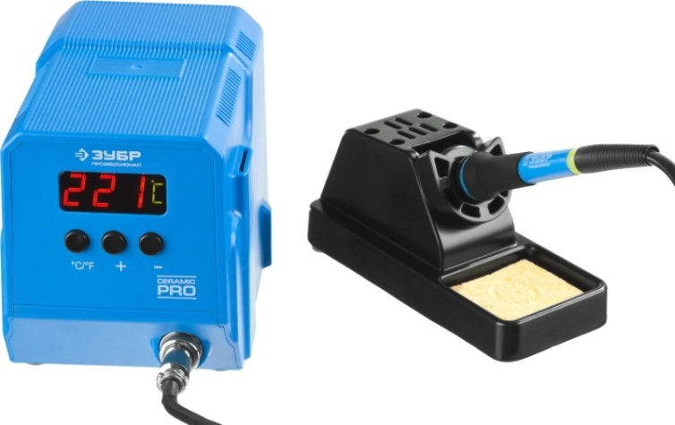 Паяльная станция цифровая ЗУБР ПРОФИ 60 Вт 55336 [55336]