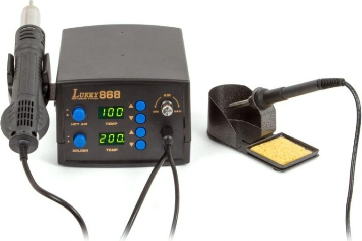 Паяльная станция LUKEY 868 фен + паяльник [12-0044-4]