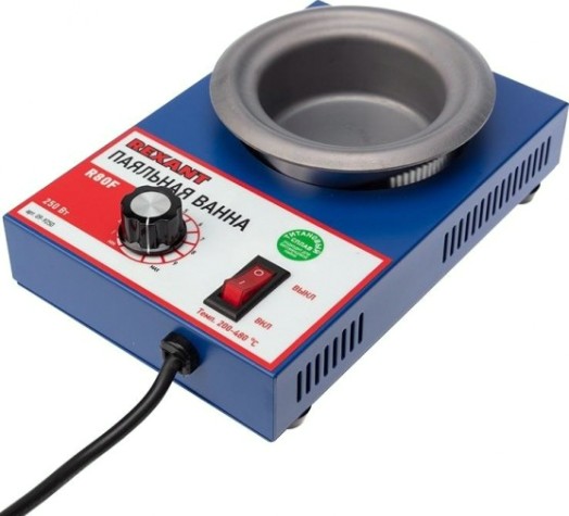 Паяльная ванна REXANT ПВ9250 250 вт, d 80 мм, 200-480 °c, бессвинцовая [09-9250]