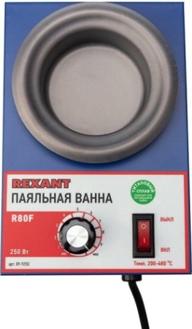 Паяльная ванна REXANT ПВ9250 250 вт, d 80 мм, 200-480 °c, бессвинцовая [09-9250]