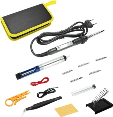 Паяльник DEKO SI10 цифровой + набор аксессуаров, 12 шт. [065-0400]