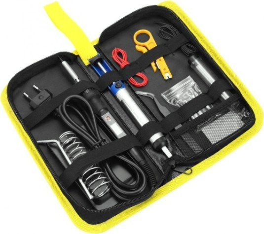 Паяльник DEKO SI10 цифровой + набор аксессуаров, 12 шт. [065-0400]