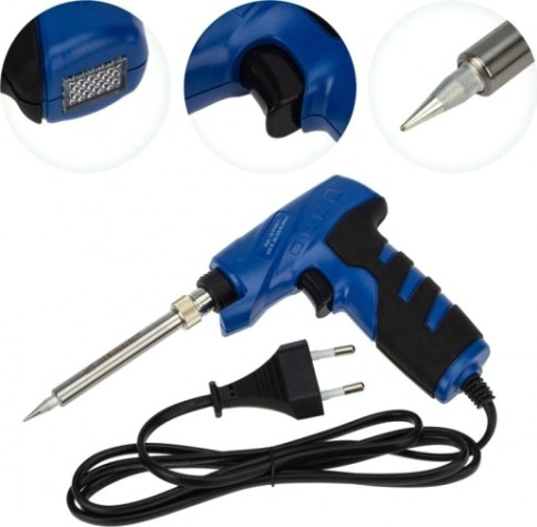 Паяльник-пистолет с керамическим нагревателем REXANT ПРОФИ 25-130 Вт двухрежимный 12-0162-1 [12-0162-1]