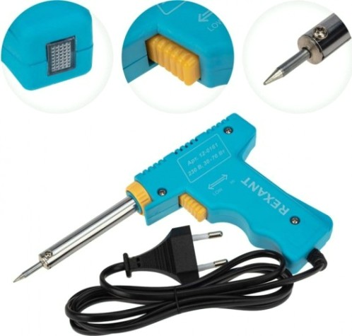 Паяльник REXANT П0161 двухрежимный, серия мастер, 30/70вт, 230в, блистер [12-0161]