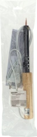 Паяльник REXANT П0225 с деревянной ручкой, серия эпсн, 25вт, 230в, пакет [12-0225]