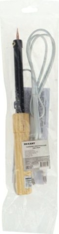 Паяльник REXANT П0240 с деревянной ручкой, серия эпсн, 40вт, 230в, пакет [12-0240]