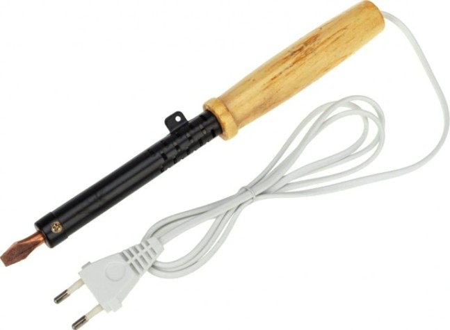 Паяльник REXANT П0280 с деревянной ручкой, серия эпсн, 80вт, 230в, пакет [12-0280]