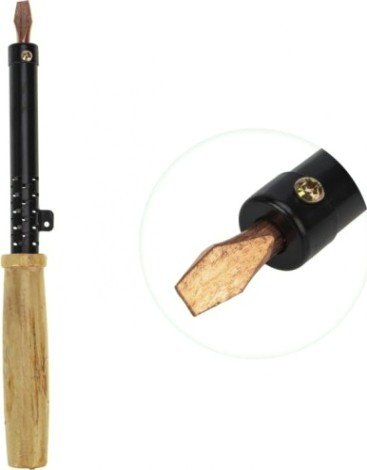 Паяльник REXANT П0280 с деревянной ручкой, серия эпсн, 80вт, 230в, пакет [12-0280]