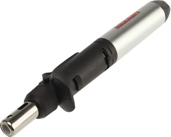 Паяльник REXANT П0501 с пьезоподжигом, газовый, 17мл, 2 насадки, блистер [12-0501]